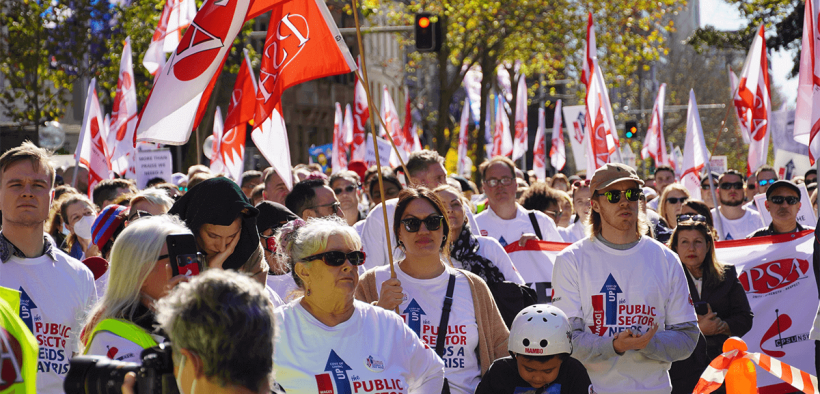 NSW public sector workers go on strike after pay offer